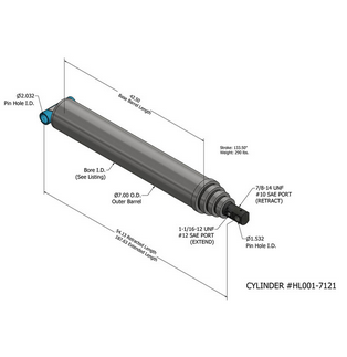 De structuur van de hydraulische cilinder