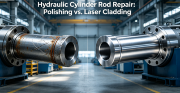 Vergelijking van krasreparatie van hydraulische cilinderstangen: polijsten versus lasercladding – gids voor kosten en levensduur