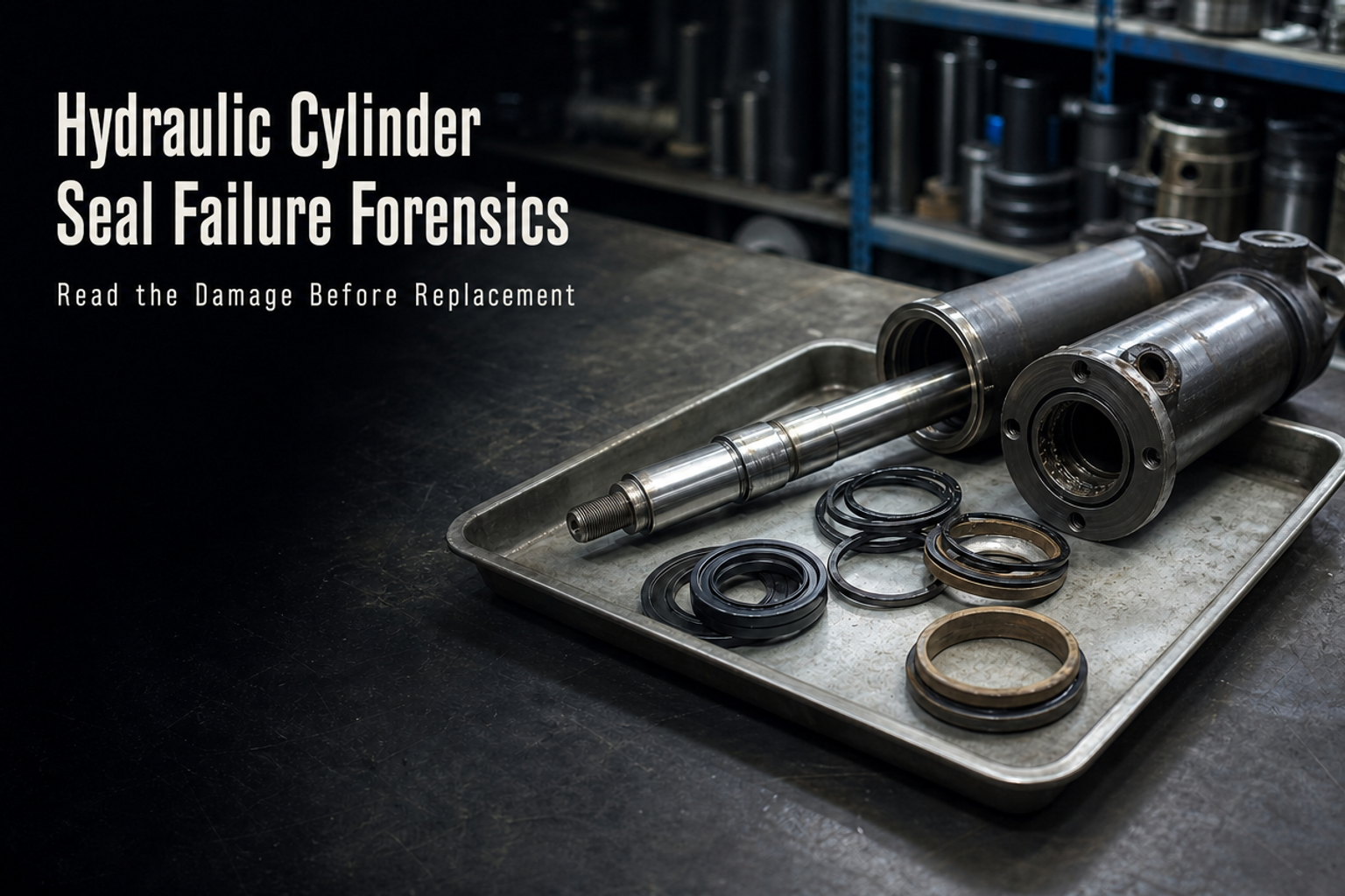 Storing hydraulische cilinderafdichting Forensisch onderzoek: lees de schade voordat u een vervanging bestelt