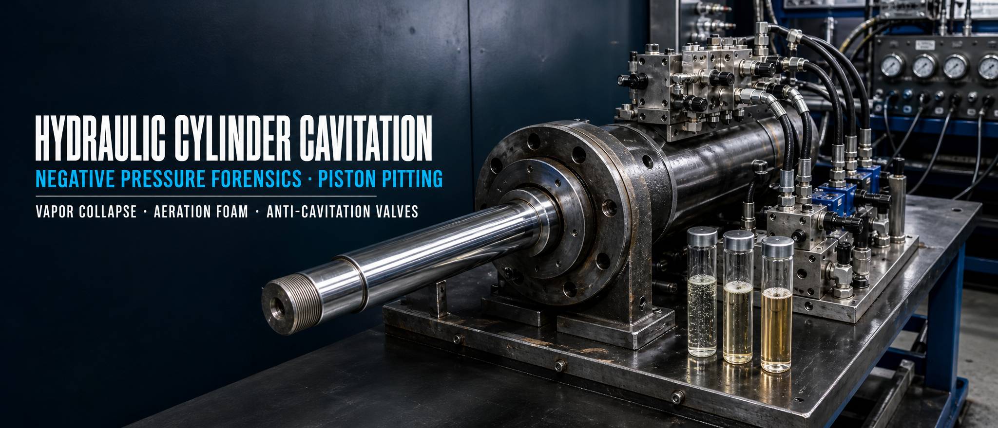 Cavitatie en beluchting van hydraulische cilinders: Forensische workshop over negatieve druk en putjes in zuigers