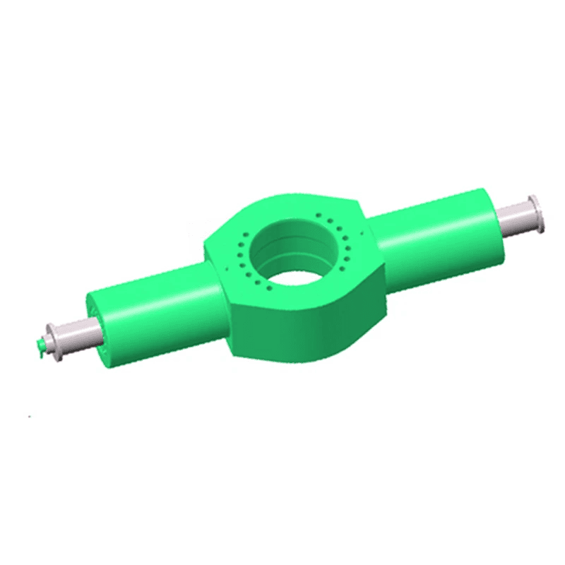 Dubbelwerkende hydraulische perscilinder