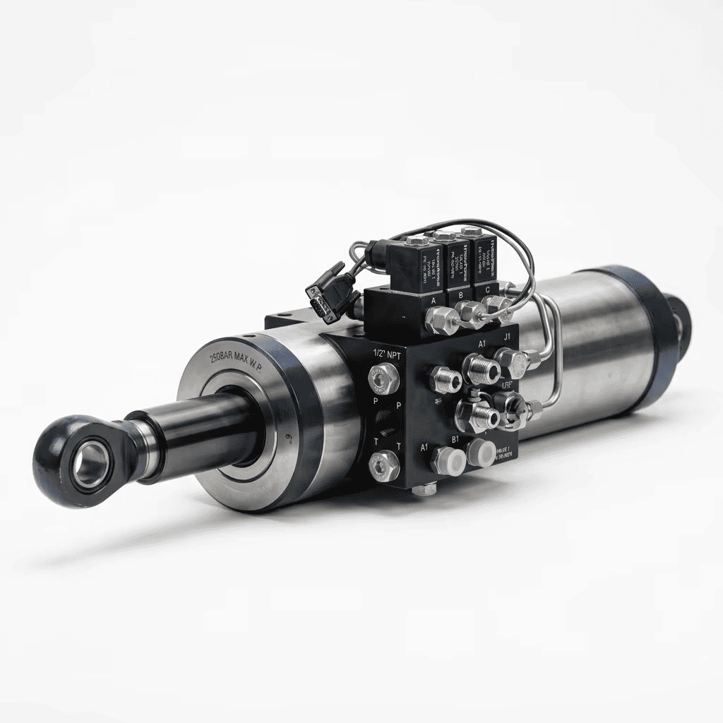 Geïntegreerde hydraulische cilinders met contragewichtklep